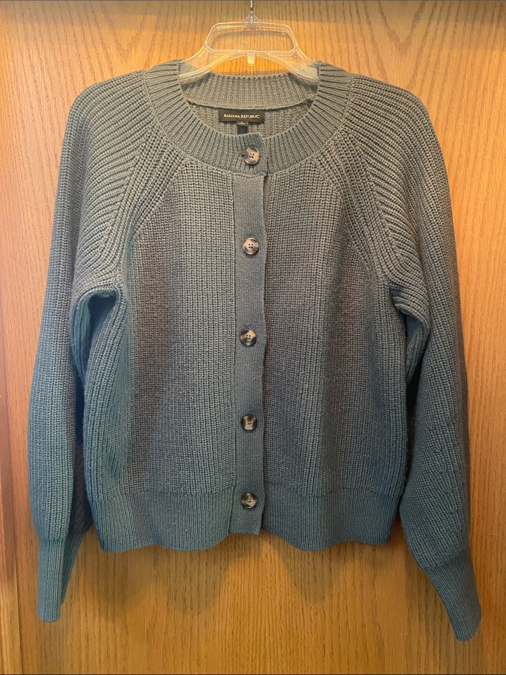Banana Republic Women's Slate Blue Button Cardigan Sweater